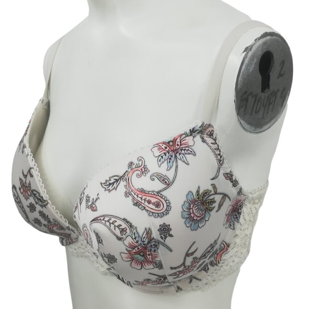 Victorias Secret Dreams Angels Floral Paisley Pushup Bra Size 34DD Underwire